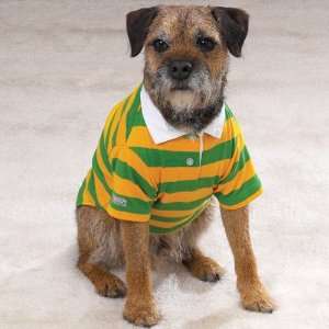  Dog Polo Shirt   Yellow & Green Rugby Polo Dog Shirt    X 