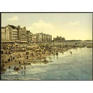  The beach at high water, Ostend, Belgium,c1895: Home 