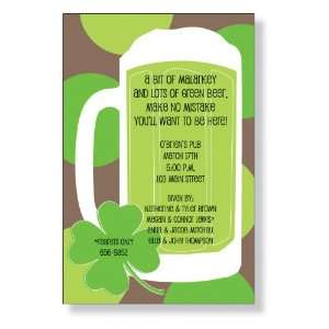  Green Beer Party Invitations