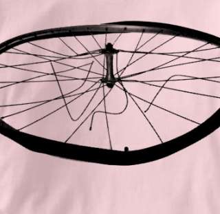 Bicycle Busted Wheel Mountain Touring PINK C T Shirt XL  