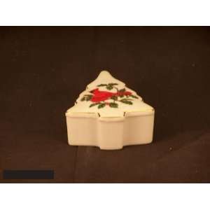  Lefton Cardinal Tree Shape Trinket Box: Kitchen & Dining