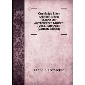   ¶ssen . Von L. Kronecker (German Edition) Leopold Kronecker Books