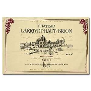  French Wine Label Kitchen Towel   Chateau Larrivet   2002 