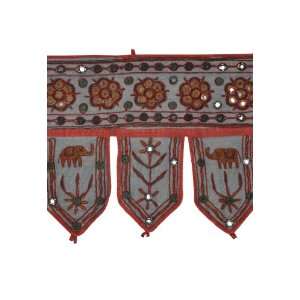   Beautiful Elephant Design Embroidered Door Hanging Bandhanwar Toran