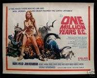 ONE MILLION YEARS BC 1/2 SH MOVIE POSTER RAQUEL WELCH  