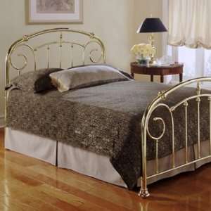  Lillian Lustre Brass Gold Finish Twin Size Metal Bed: Home 