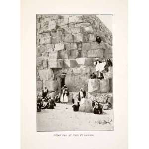 1922 Print Bedouins Pyramid Archeology Architecture Egypt Tribe Nomad 