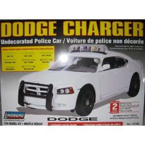  Lindberg 1/24 Dodge Charger Police Car KIT   Undecorated 