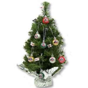   Table Top Christmas Tree w/ 16 Logo Ornaments: Sports & Outdoors
