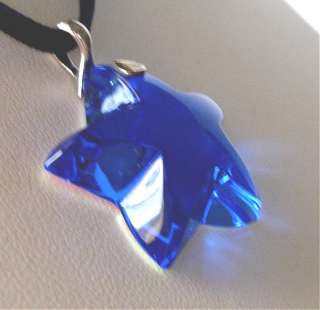 Baccarat Starlet Sapphire Blue Crystal Pendant Necklace New  