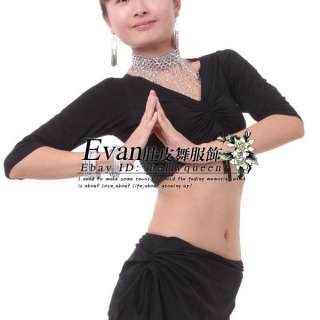 Belly Dance Choli Top Elbow Length Sleeve Vest 9Colors  