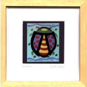  Fused Glass Framed Art, Ladybug: Home & Kitchen