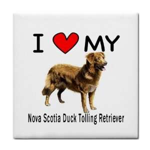 I Love My Nova Scotia Duck Tolling Retriever Tile Trivet 
