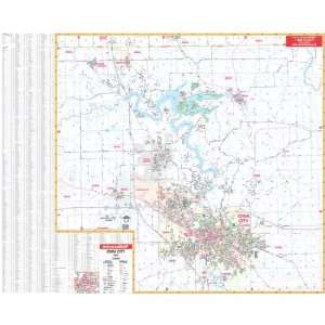   Universal Map 762538864 Iowa City IA Wall Map Railed: Office Products