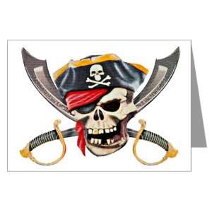   Card Pirate Skull with Bandana Eyepatch Gold Tooth: Everything Else