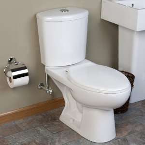  Arena Elongated Dual Flush Toilet with Seat   White: Home 