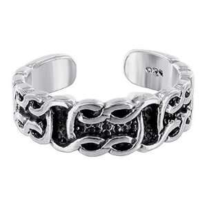   .925 Sterling Silver 4mm Wide Braided Design Toering: Jewelry