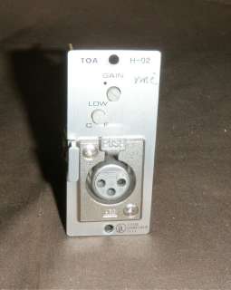 TOA H 02 Mic Amp Module   XLR B  