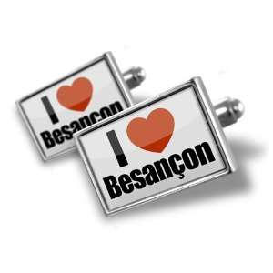 Cufflinks I Love Besançon region Doubs, Franche Comte   Hand Made 