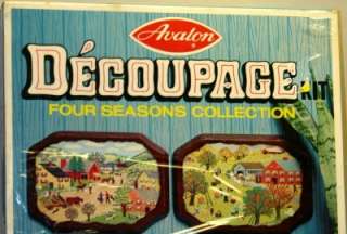 Vintage Avalon Decoupage Craft Painting Kit Factory New  