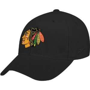  Reebok Chicago Blackhawks Black Basic Logo Adjustable Hat 