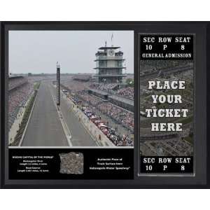 Indianapolis Motor Speedway Sublimated 10x13 Plaque  Details Ticket 
