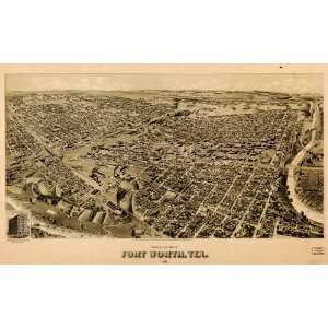  1891 map of Fort Worth, Texas