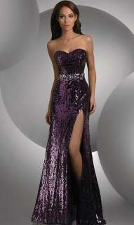 Bari Jay Shimmer Prom Dress 59406 Plum Metallic Sz 0 2 4 6 8 New 