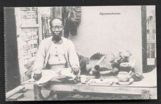 Opium Smoker Chinese Dealer Batavia Java Indonesia 1912  
