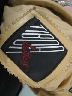 TIBOR LEATHERS Beige Leather Jacket Blazer Long SleeveS  