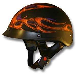  Flat Fire Flame DOT Motorcycle Helmet: Automotive