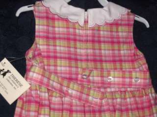 New NWT Therese Girls Dress 3T WOODEN SOLDIER Pink Plaid Matches Mom 
