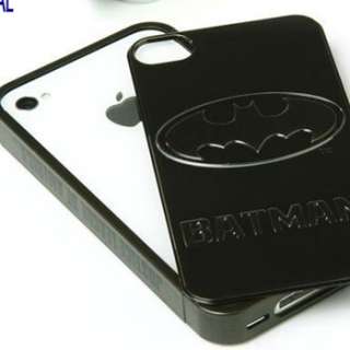 3D Luxury BATMAN LOGO AVENGER Metal Skin Hard Case Cover f iPhone 4S 4 