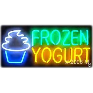 Neon Sign   Frozen Yogurt, Logo   Large 13 x 32  Grocery 