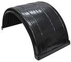 Pair of Black Poly Truck Fenders With Mounting Kit for 22.5 24.5 