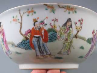 FINE CHINESE BEAUTIFUL FAMILLE ROSE PORCELAIN PEOPLE BOWL  