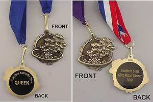 Custom Engraved PAGEANT BEAUTY QUEEN MEDAL Award Trophy PERSONALIZED 