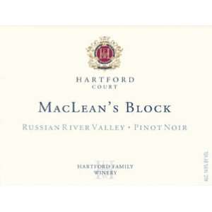  2007 Hartford Court Macleans Block Pinot Noir 750ml 