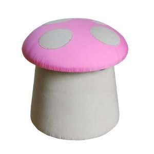  Cute Kids toy Mushroom Ottoman Pink: Home & Kitchen