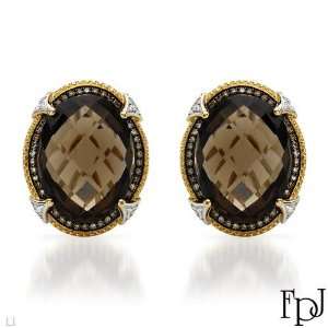  FPJ 18.91.ctw Topaz 14K Gold Earrings FPJ Jewelry