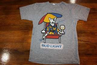XS * vtg 80s 1987 RAYON Bud Light Beer SPUDS MACKENZIE t shirt 