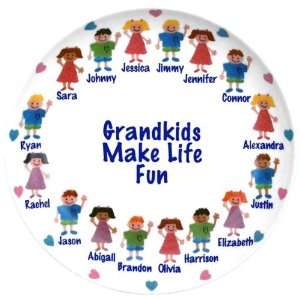  Personalized Grandmas Grandkids Platter