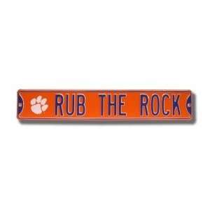  RUB THE ROCK with logo Street Sign: Sports & Outdoors