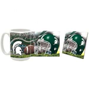   Michigan State Spartans Stadium Mug and Coaster Set
