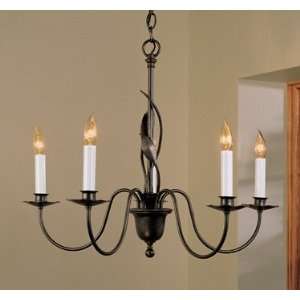  Hubbardton Forge 103050 07 Dark Smoke Forged Leaves 5 Light Ambient 