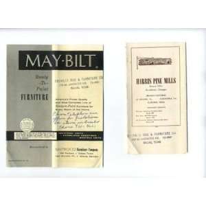  Harris Pine & May Built Furniture Brochures 1950s Ready 