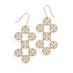   Gold Plated Circle Design Fashion Earrings: West Coast Jewelry