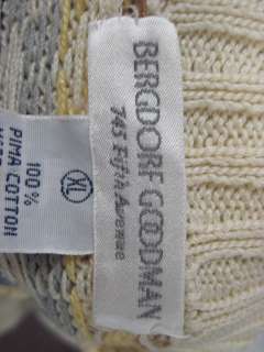BERGDORF GOODMAN Fairisle Printed Knit Sweater Size XL  