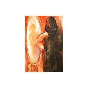    NOVICA Impressionist Painting   Black Veil