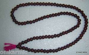   LAL CHANDAN PRAYER japa ROSARY MALA GOD HINDU 108 beads & BAG  